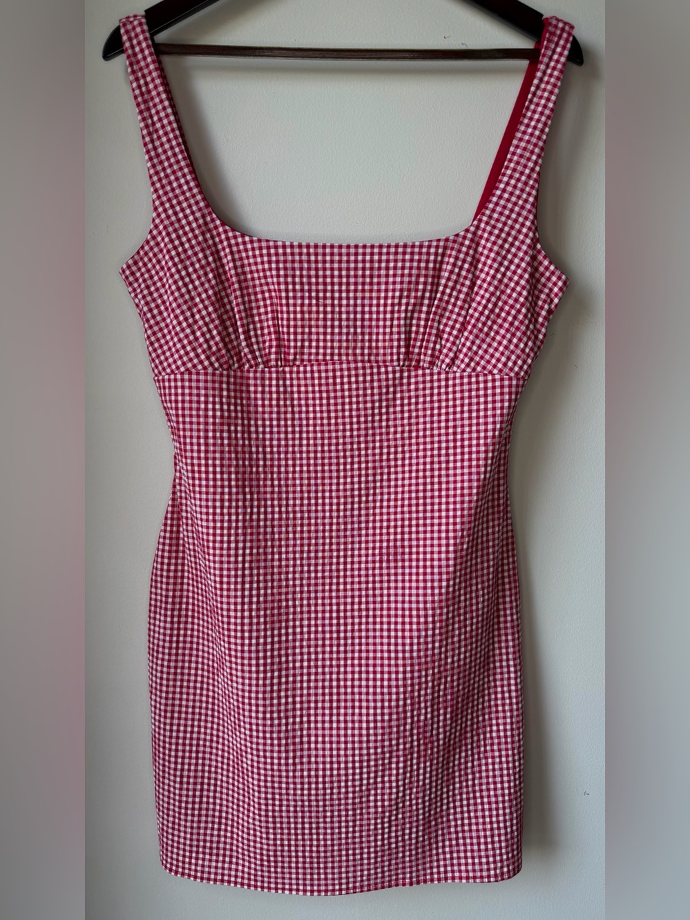 Vestique Sally Red Gingham Mini Dress NWT Size L
